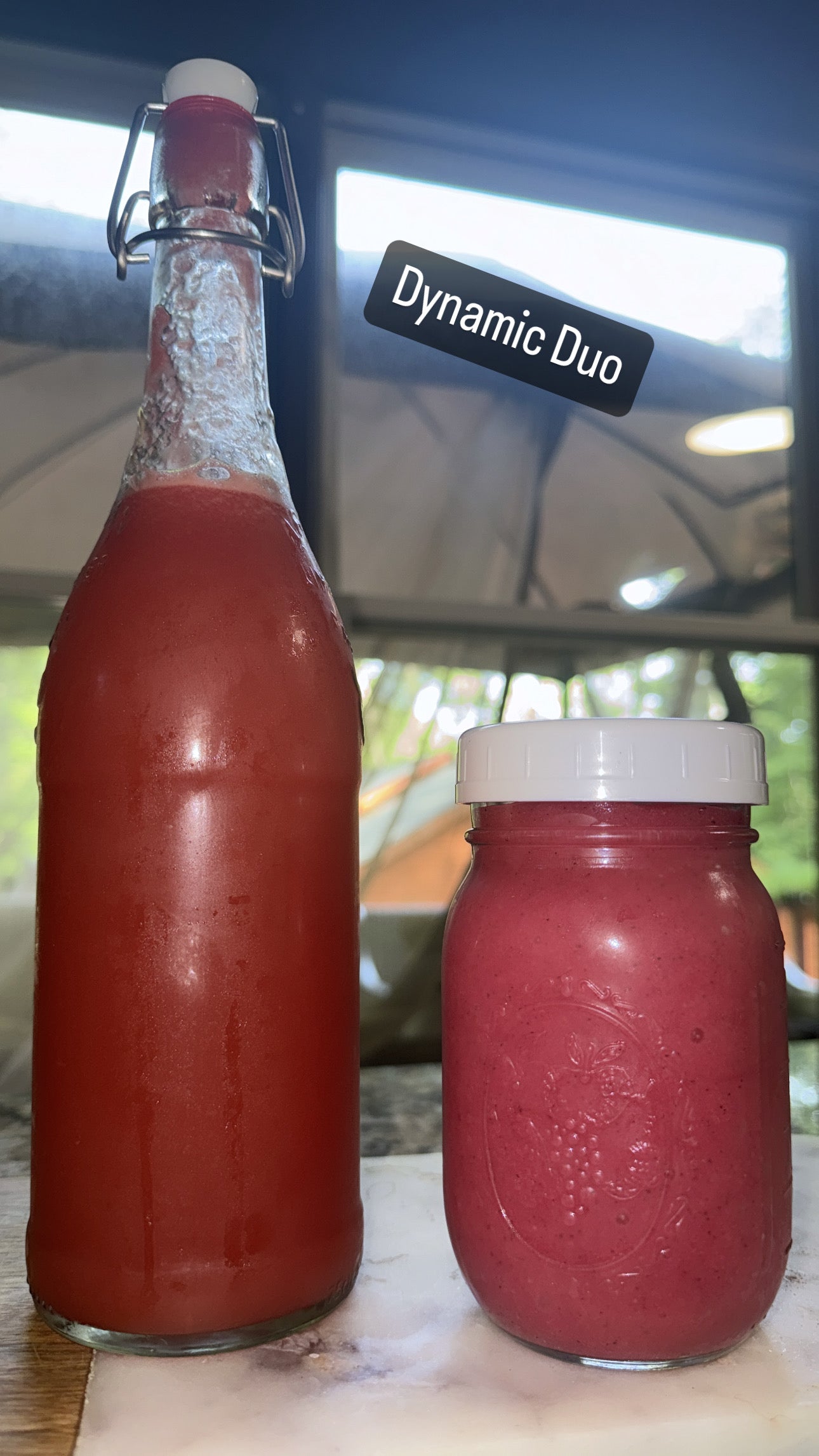 Cold Pressed Watermelon Strawberry Sea Moss Juice