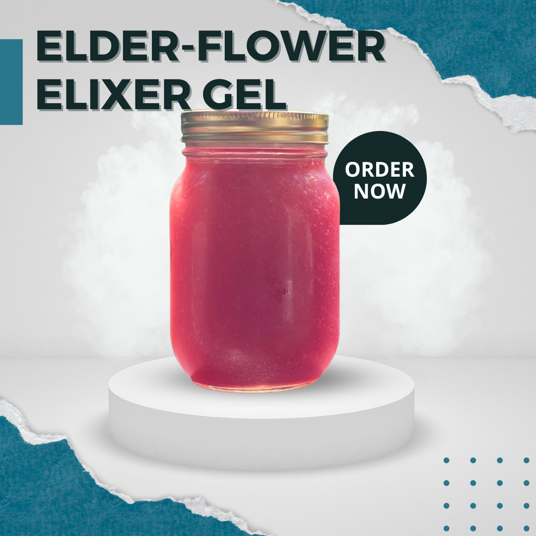 Elder-flower Sea Moss Gel - Elderberries and Hibiscus