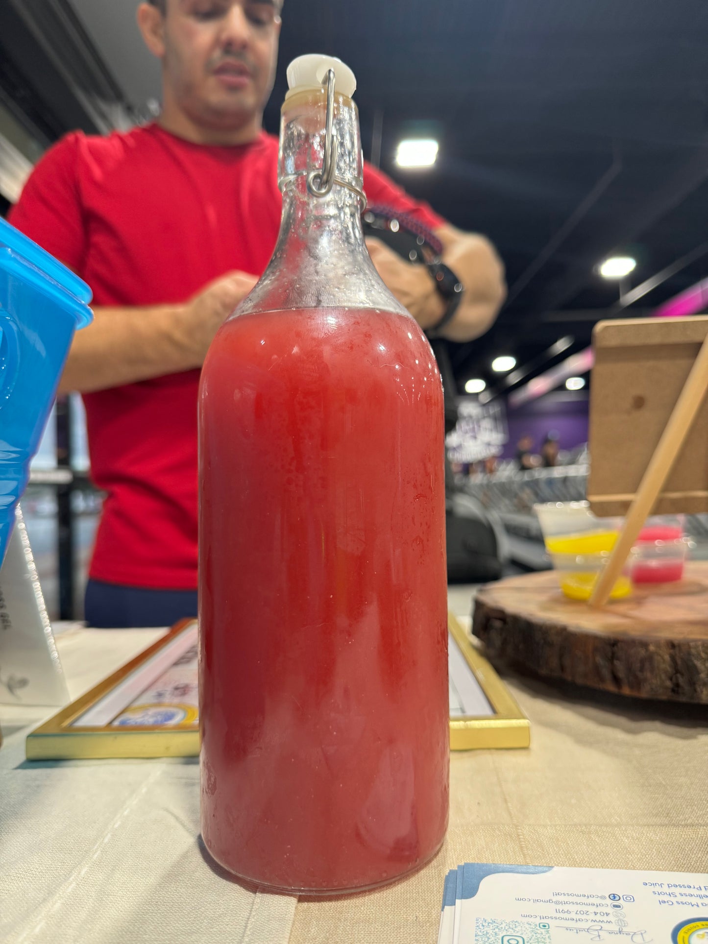 Cold Pressed Watermelon Strawberry Sea Moss Juice