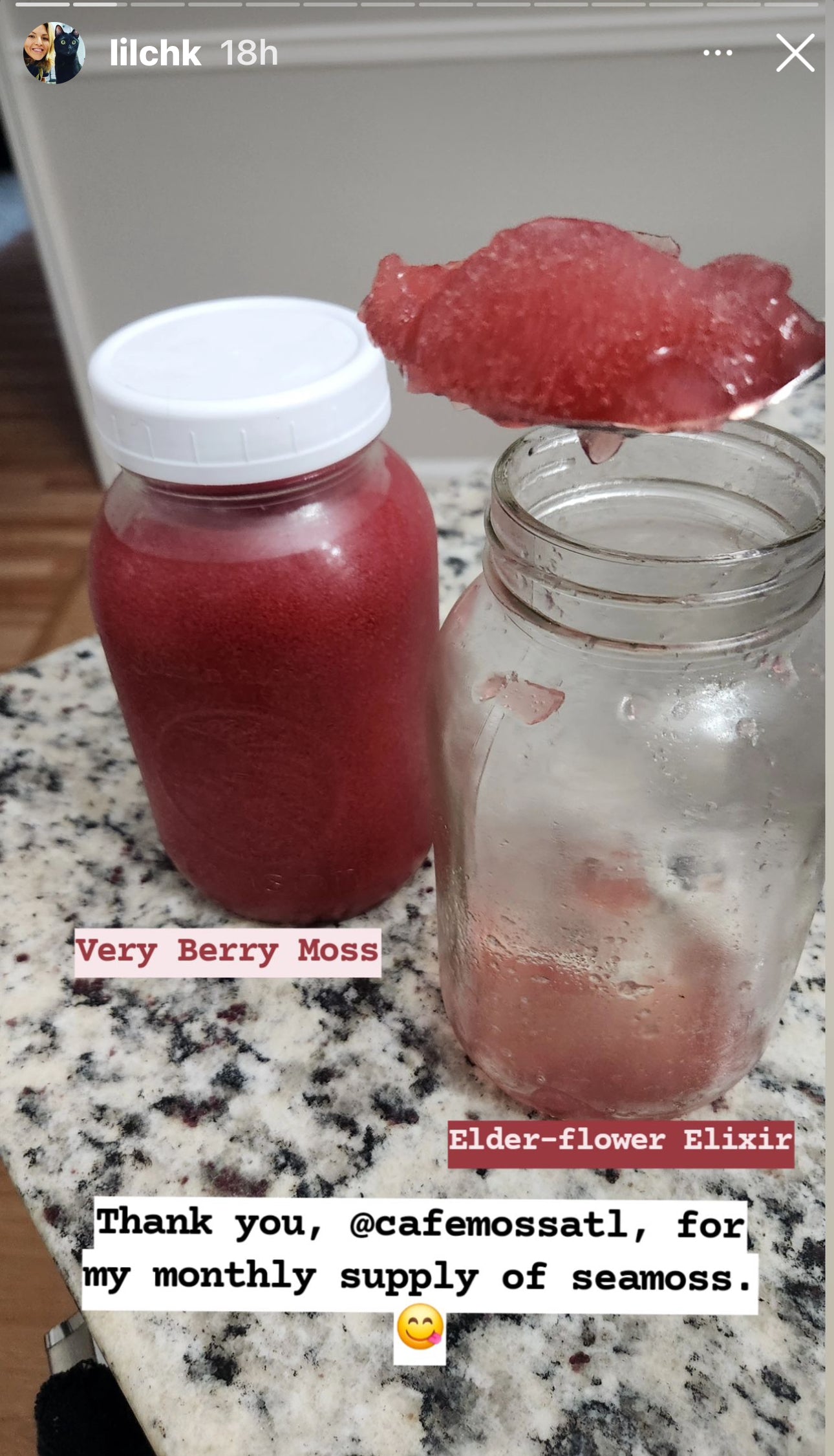 Elder-flower Sea Moss Gel - Elderberries and Hibiscus